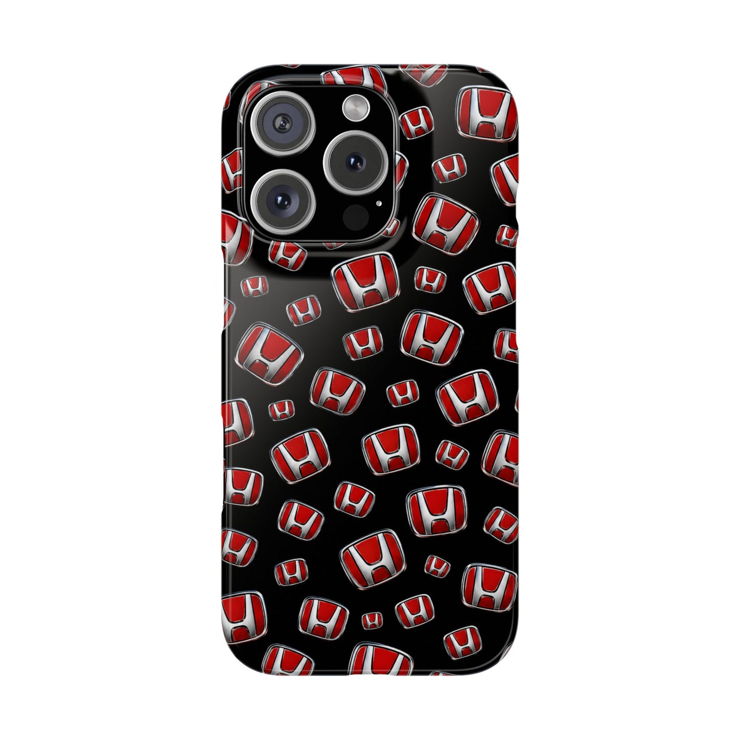 Honda Emblem Pattern Slim Phone Case — Red Logo
