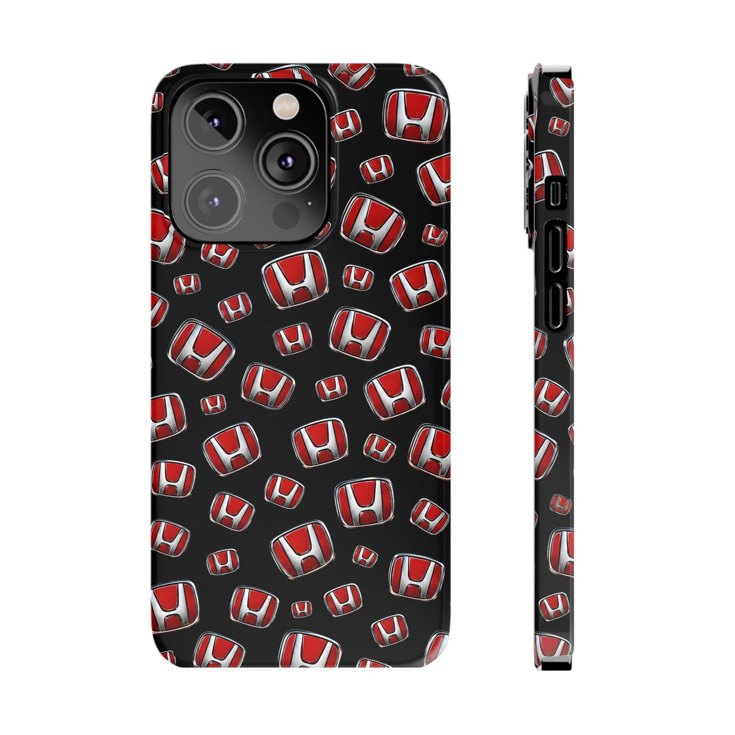 Honda Emblem Pattern Slim Phone Case — Red Logo