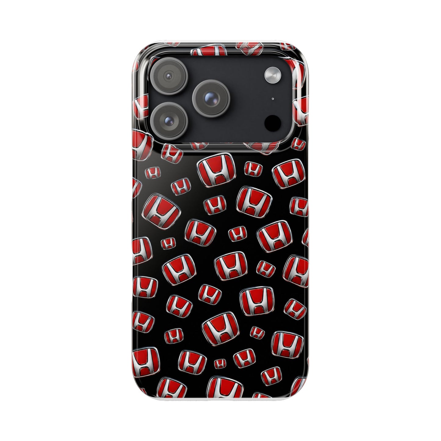 Honda Emblem Pattern Slim Phone Case — Red Logo
