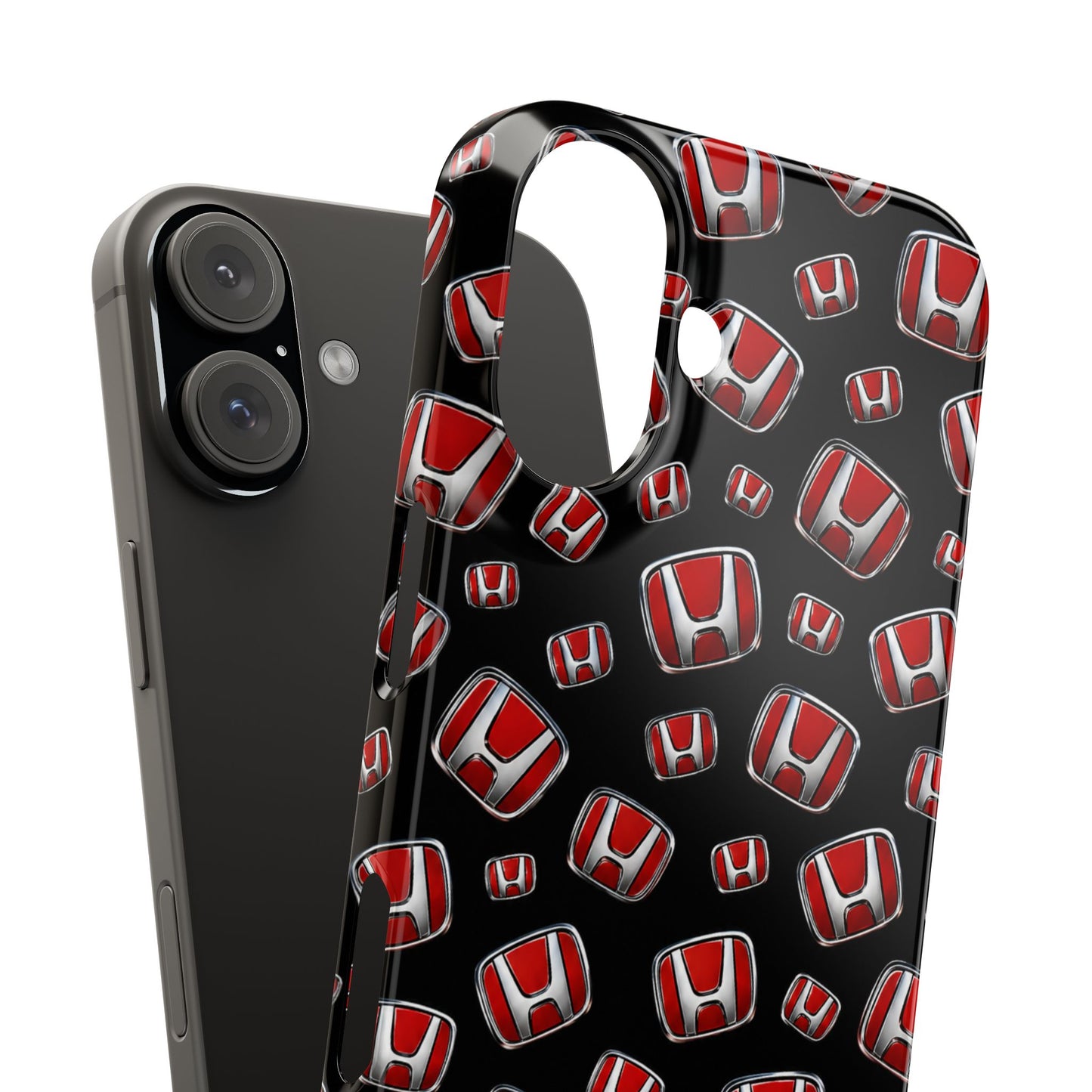 Honda Emblem Pattern Slim Phone Case — Red Logo