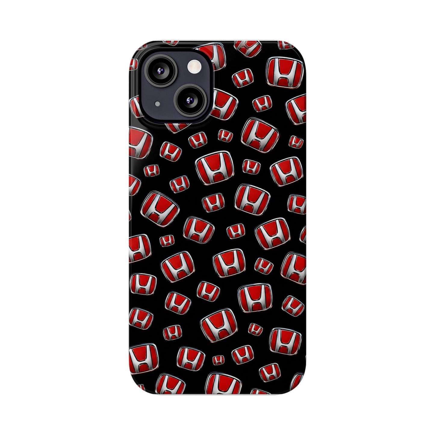 Honda Emblem Pattern Slim Phone Case — Red Logo