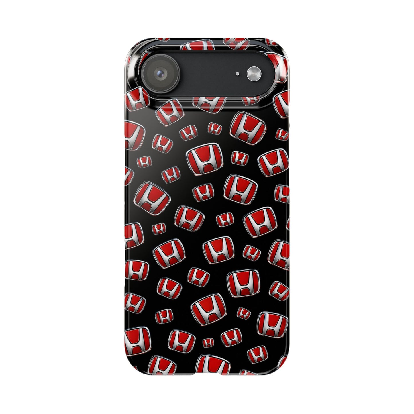 Honda Emblem Pattern Slim Phone Case — Red Logo