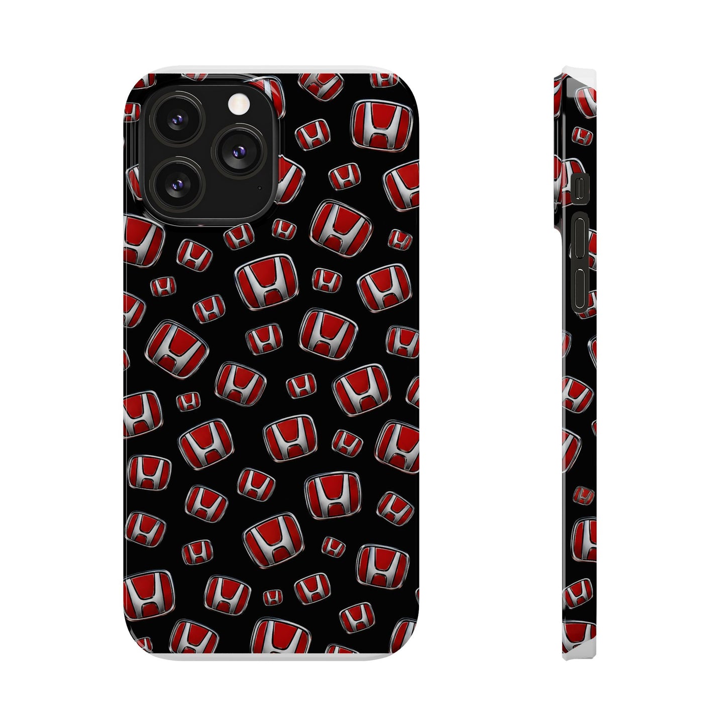 Honda Emblem Pattern Slim Phone Case — Red Logo