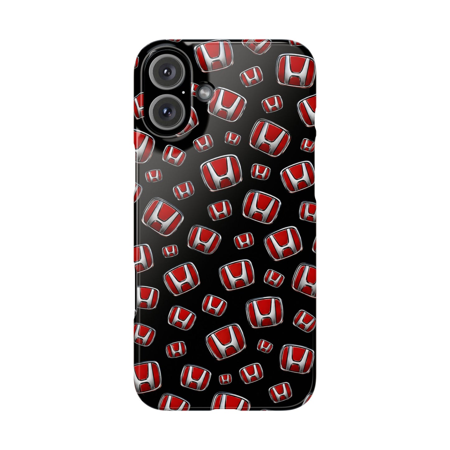 Honda Emblem Pattern Slim Phone Case — Red Logo