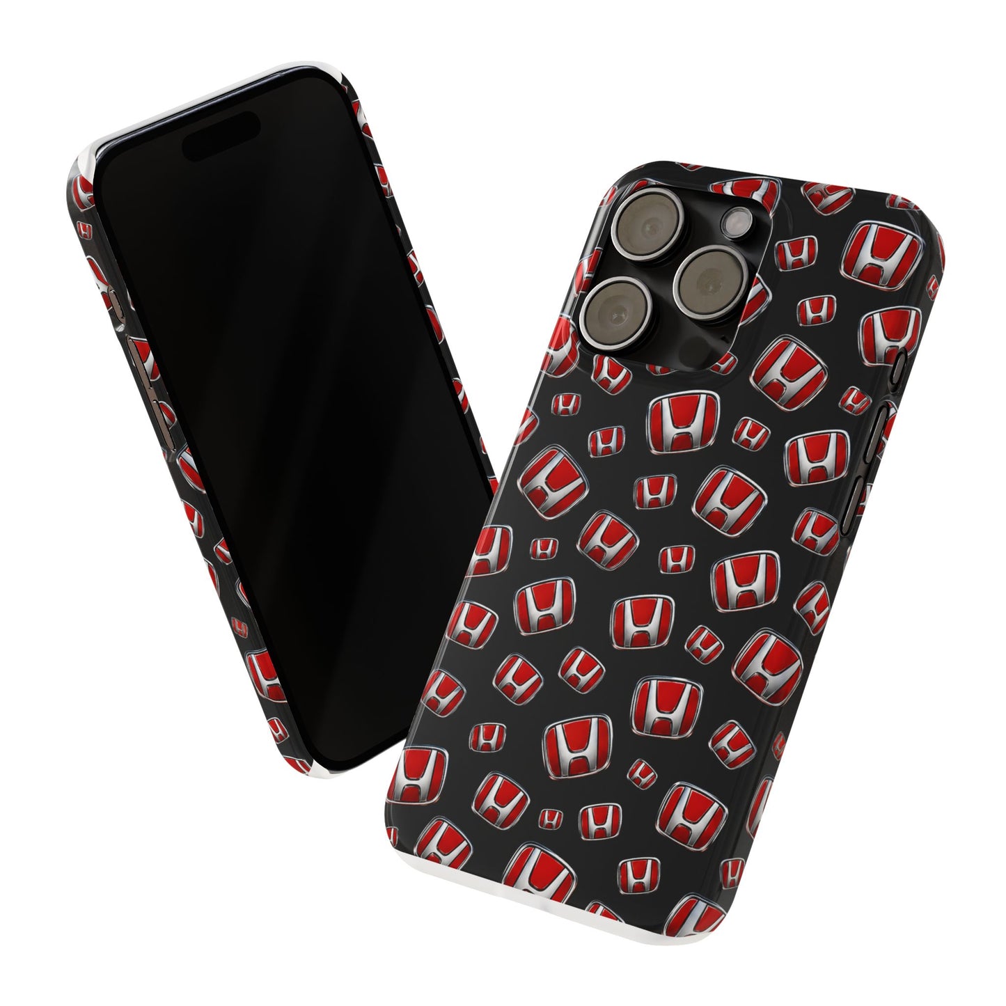 Honda Emblem Pattern Slim Phone Case — Red Logo