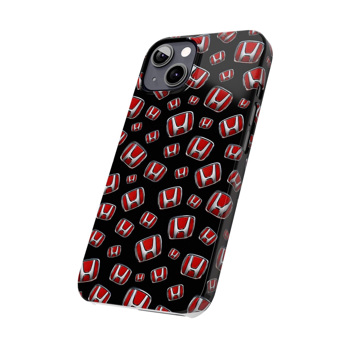 Honda Emblem Pattern Slim Phone Case — Red Logo