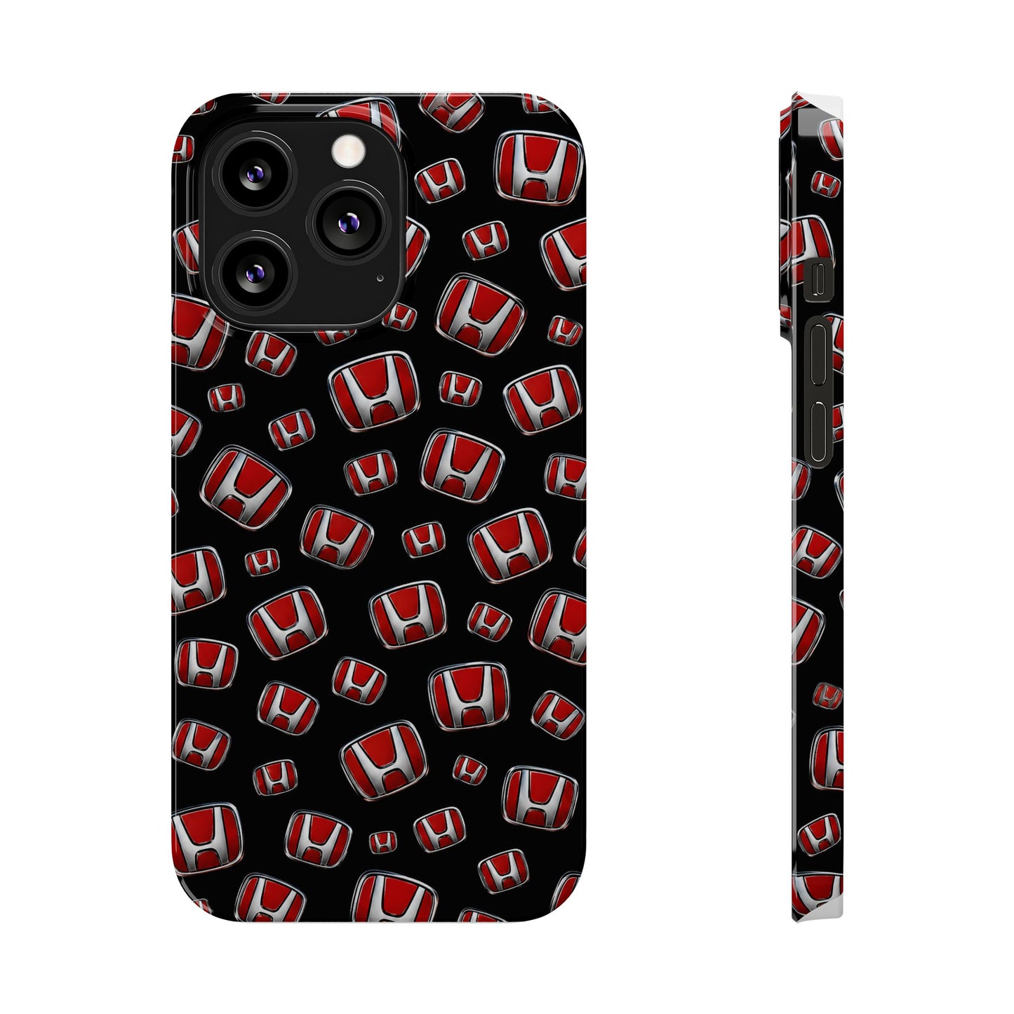 Honda Emblem Pattern Slim Phone Case — Red Logo