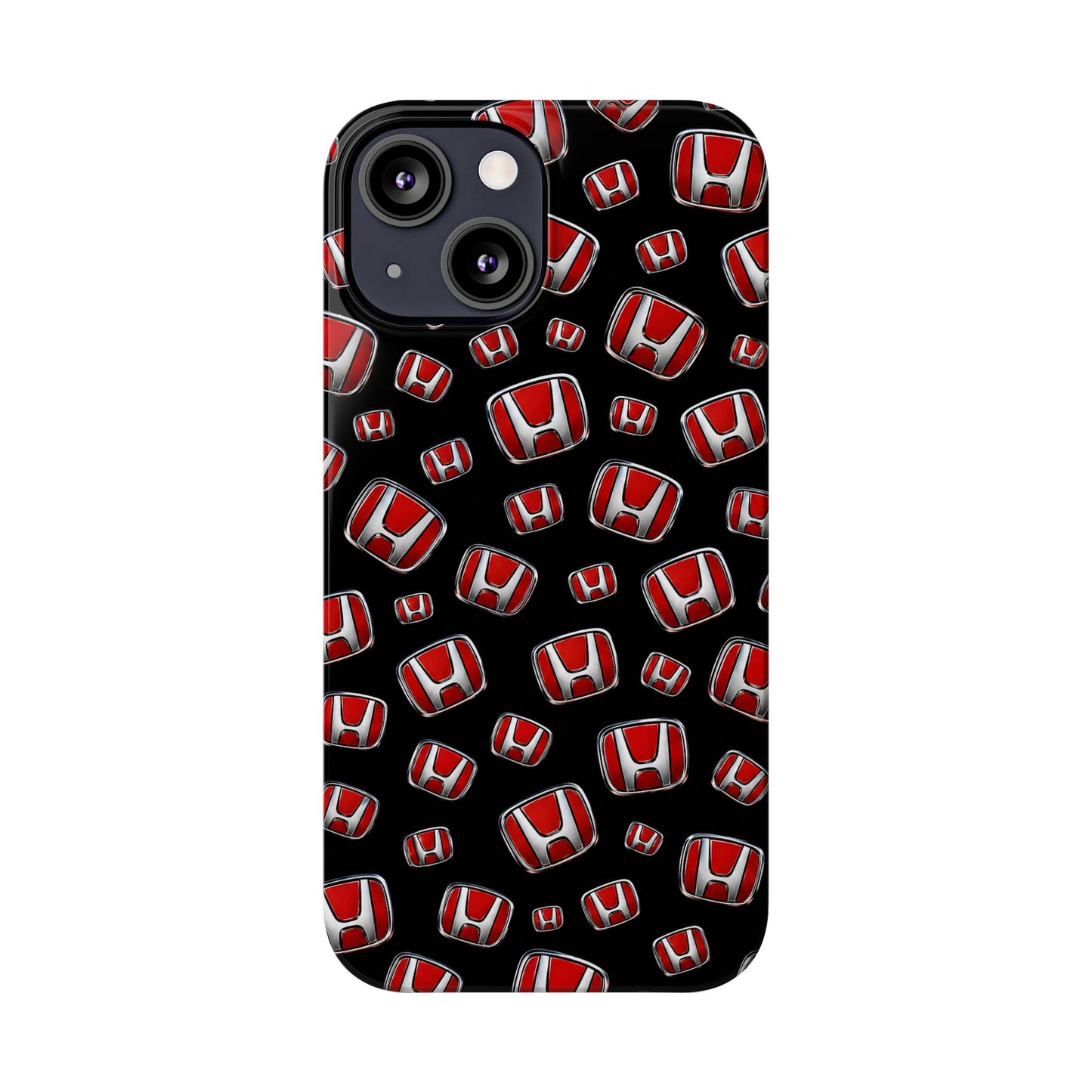 Honda Emblem Pattern Slim Phone Case — Red Logo