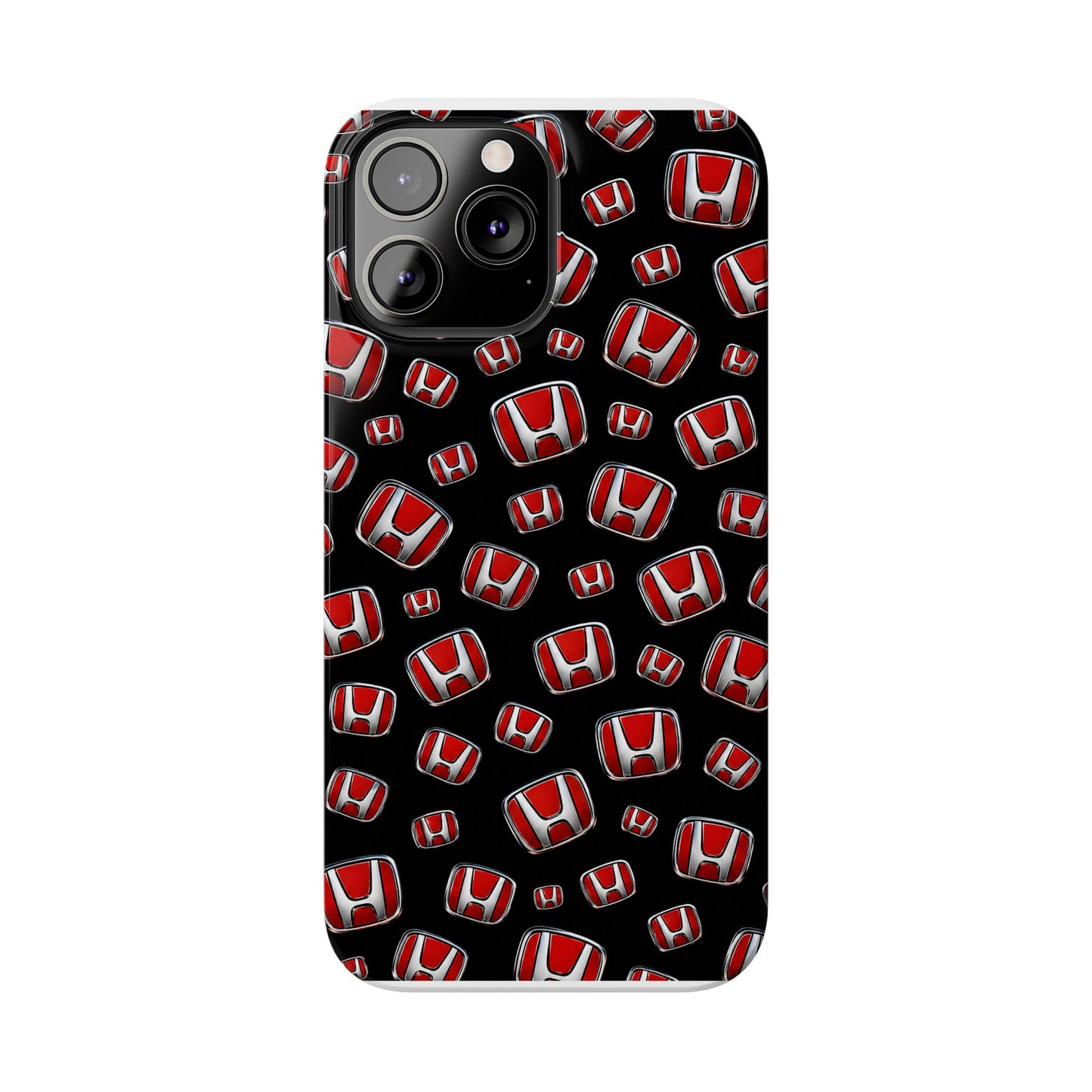 Honda Emblem Pattern Slim Phone Case — Red Logo