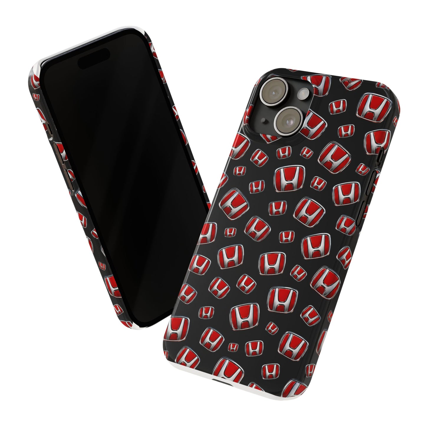 Honda Emblem Pattern Slim Phone Case — Red Logo