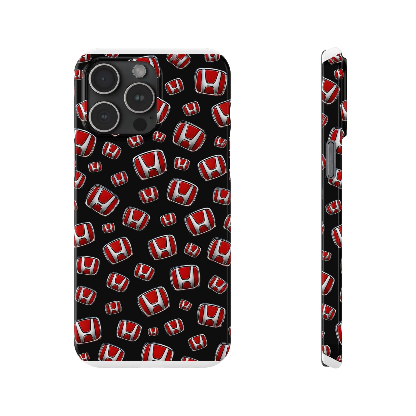 Honda Emblem Pattern Slim Phone Case — Red Logo