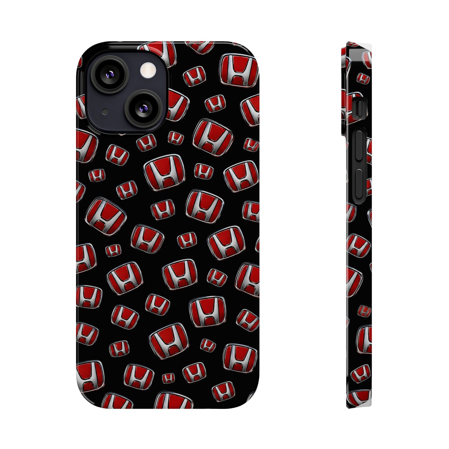 Honda Emblem Pattern Slim Phone Case — Red Logo