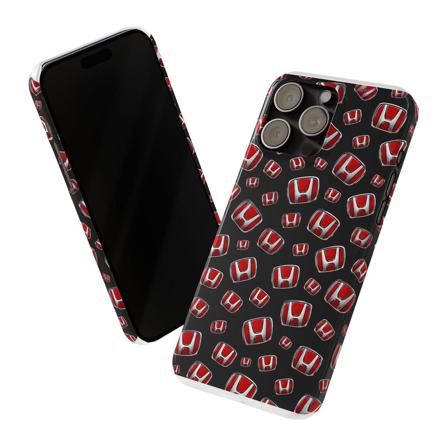 Honda Emblem Pattern Slim Phone Case — Red Logo
