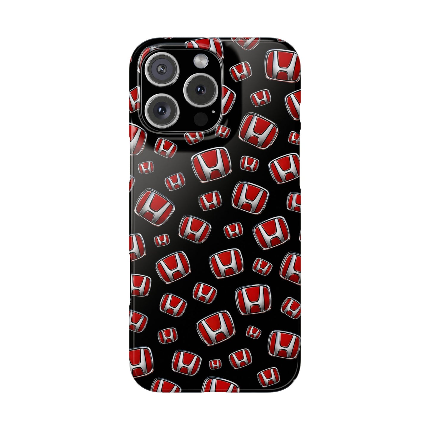 Honda Emblem Pattern Slim Phone Case — Red Logo