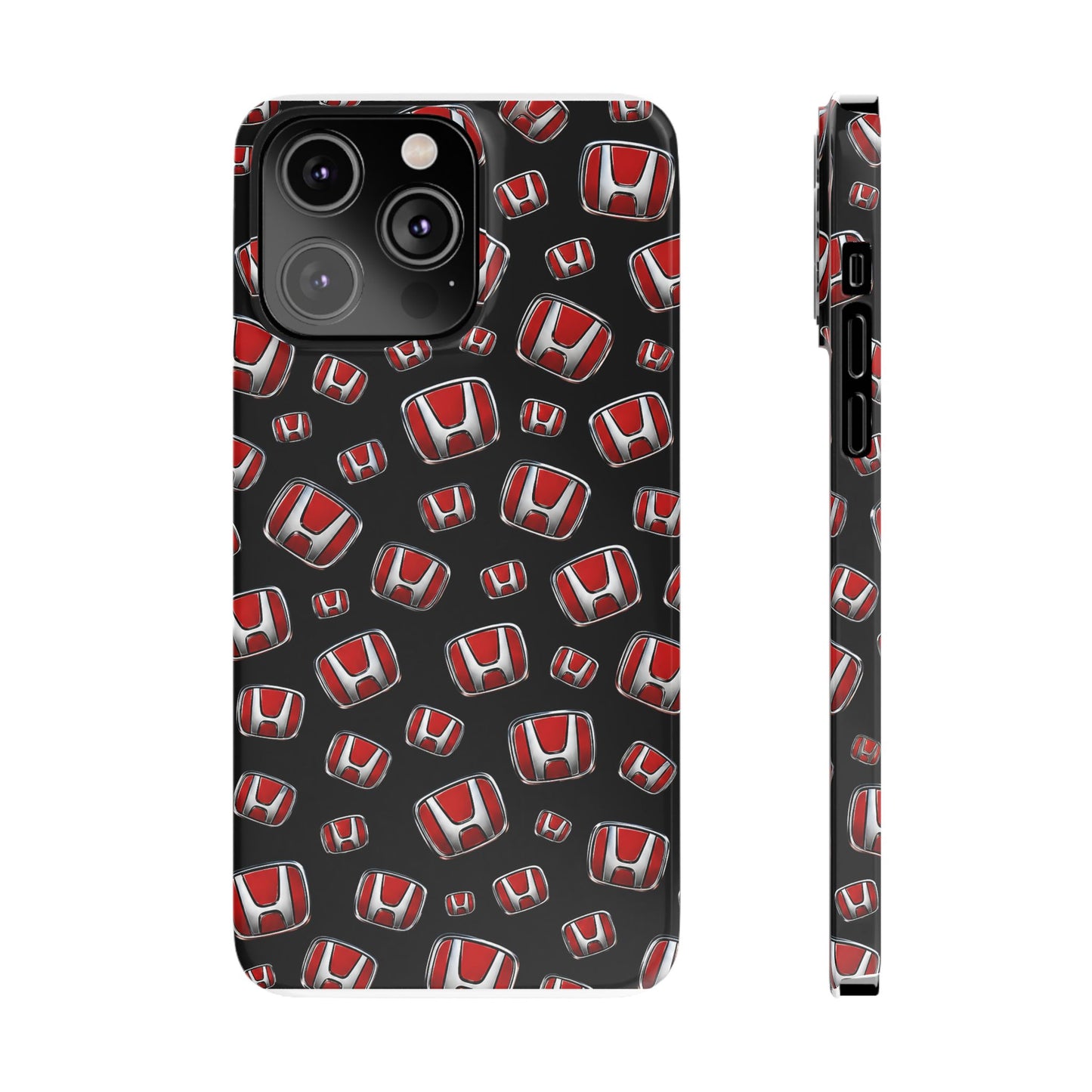 Honda Emblem Pattern Slim Phone Case — Red Logo