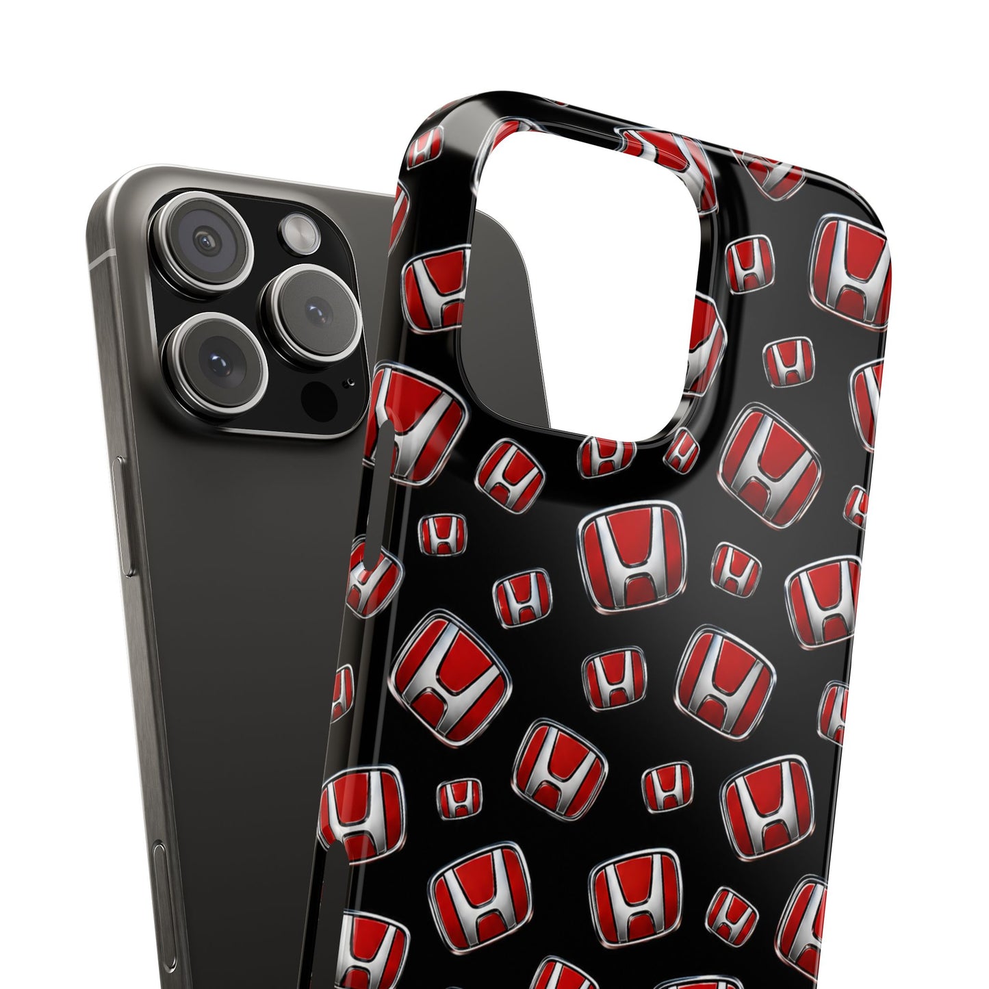 Honda Emblem Pattern Slim Phone Case — Red Logo