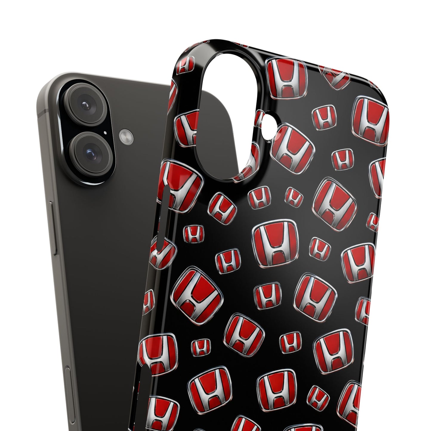 Honda Emblem Pattern Slim Phone Case — Red Logo