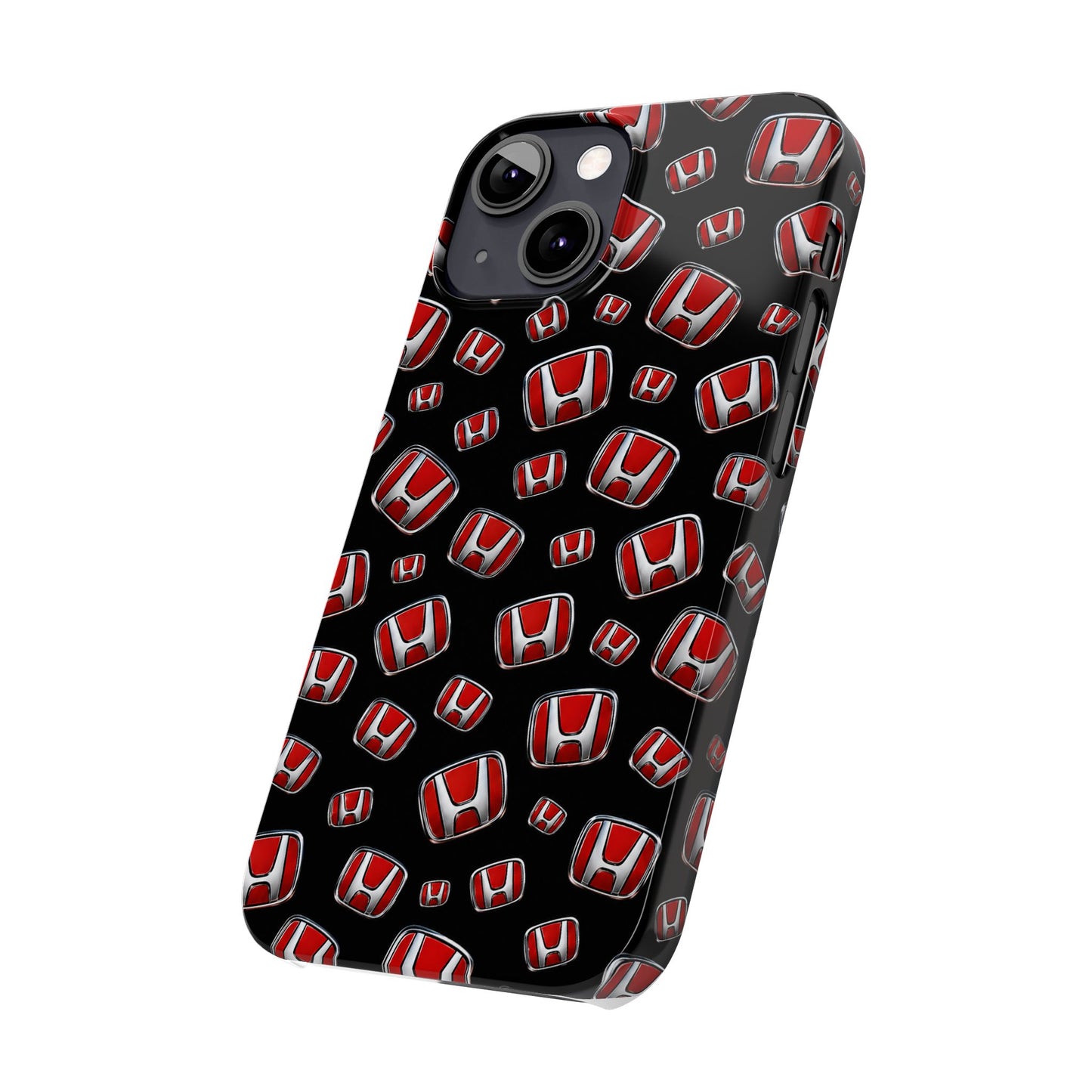 Honda Emblem Pattern Slim Phone Case — Red Logo