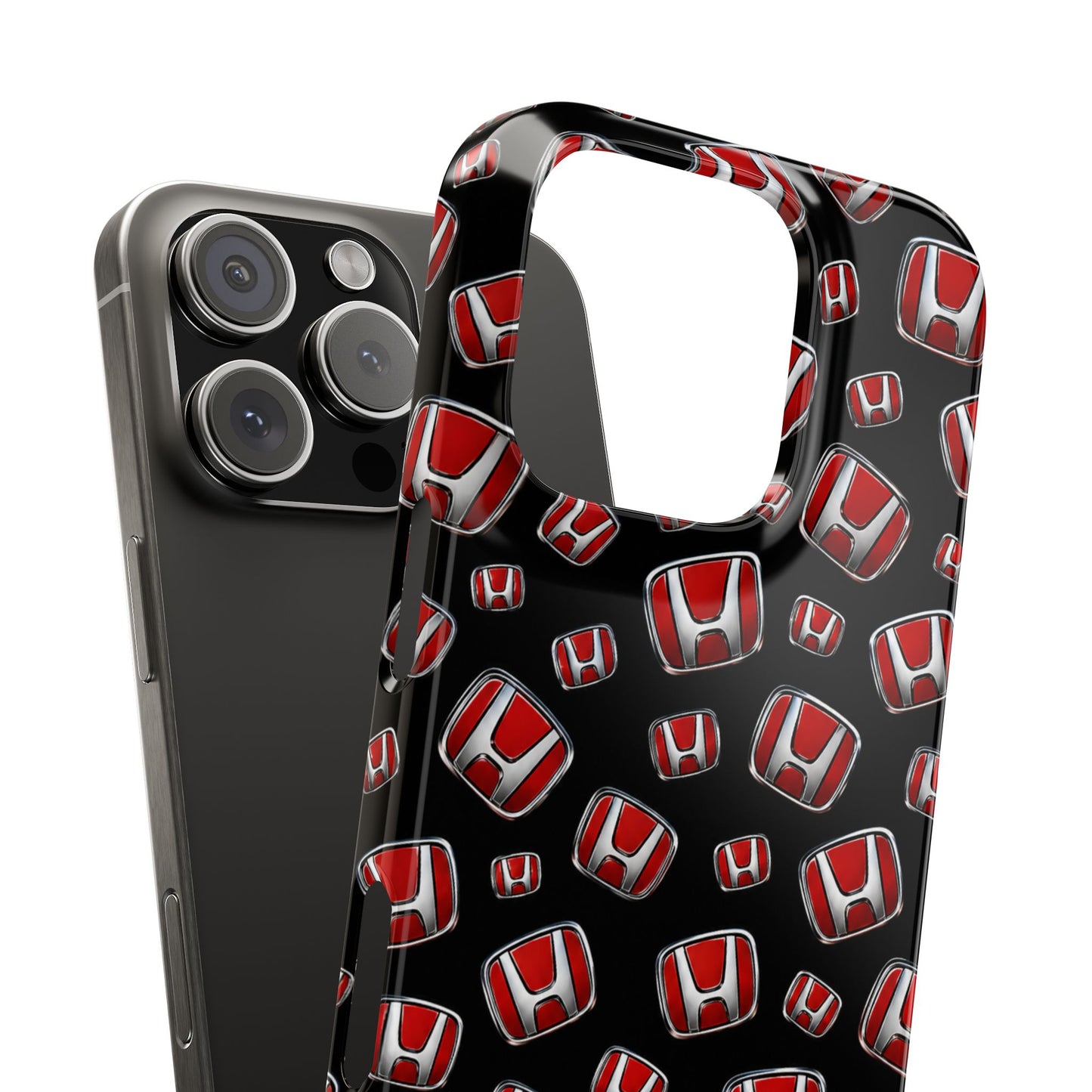 Honda Emblem Pattern Slim Phone Case — Red Logo