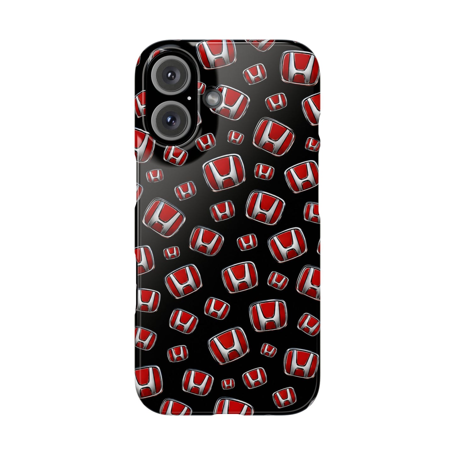 Honda Emblem Pattern Slim Phone Case — Red Logo