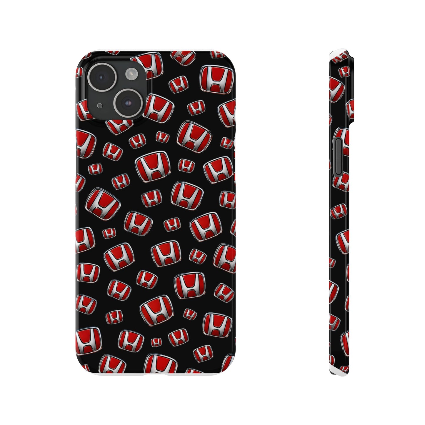 Honda Emblem Pattern Slim Phone Case — Red Logo