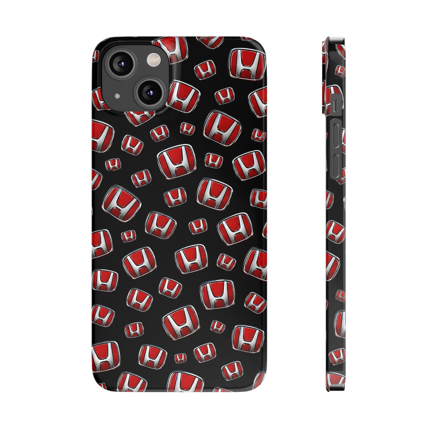 Honda Emblem Pattern Slim Phone Case — Red Logo
