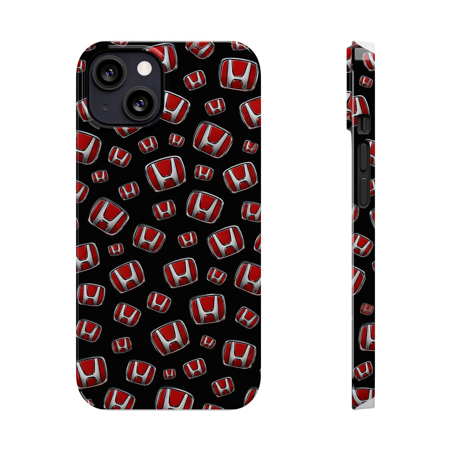 Honda Emblem Pattern Slim Phone Case — Red Logo