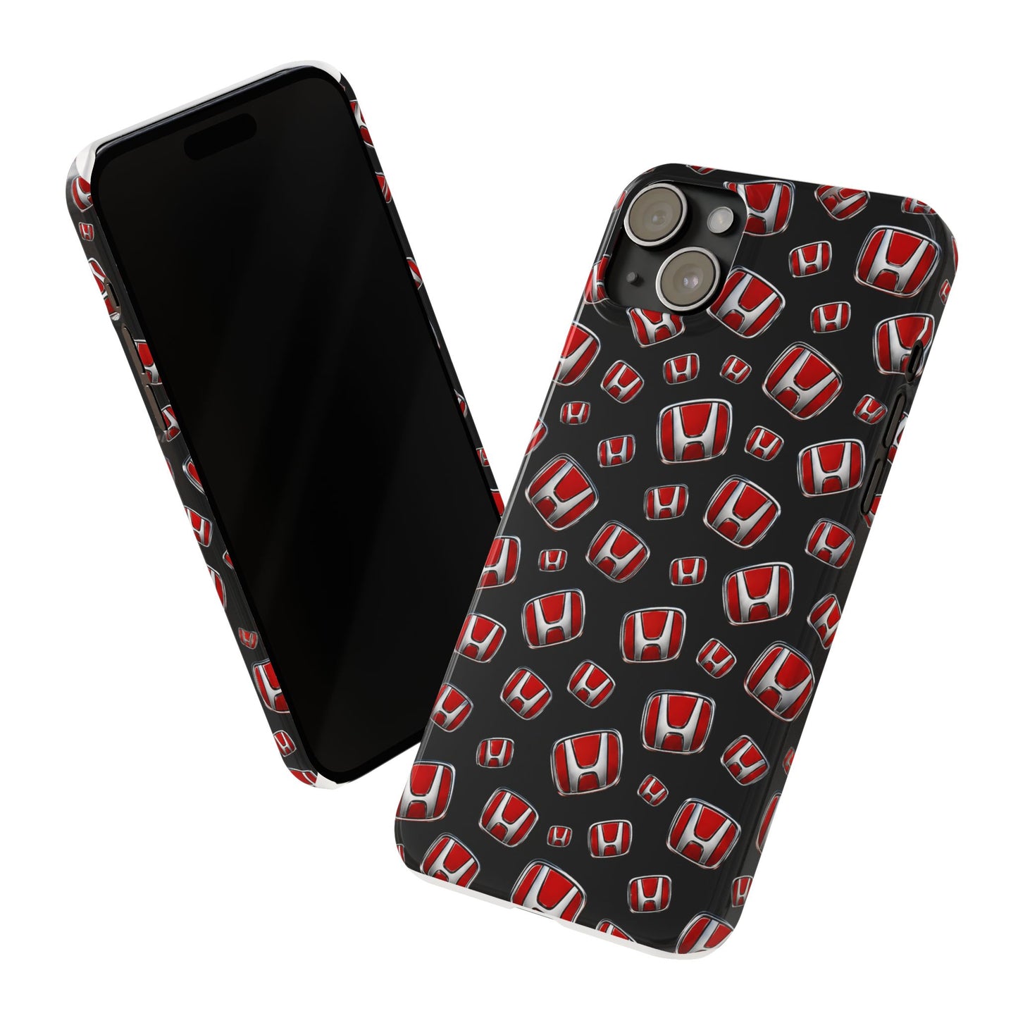 Honda Emblem Pattern Slim Phone Case — Red Logo