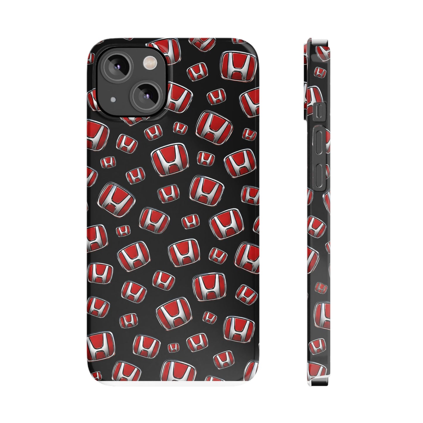 Honda Emblem Pattern Slim Phone Case — Red Logo