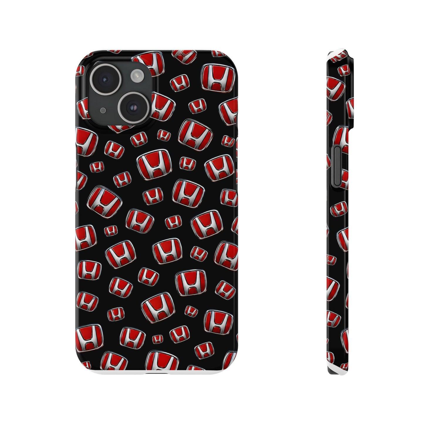 Honda Emblem Pattern Slim Phone Case — Red Logo