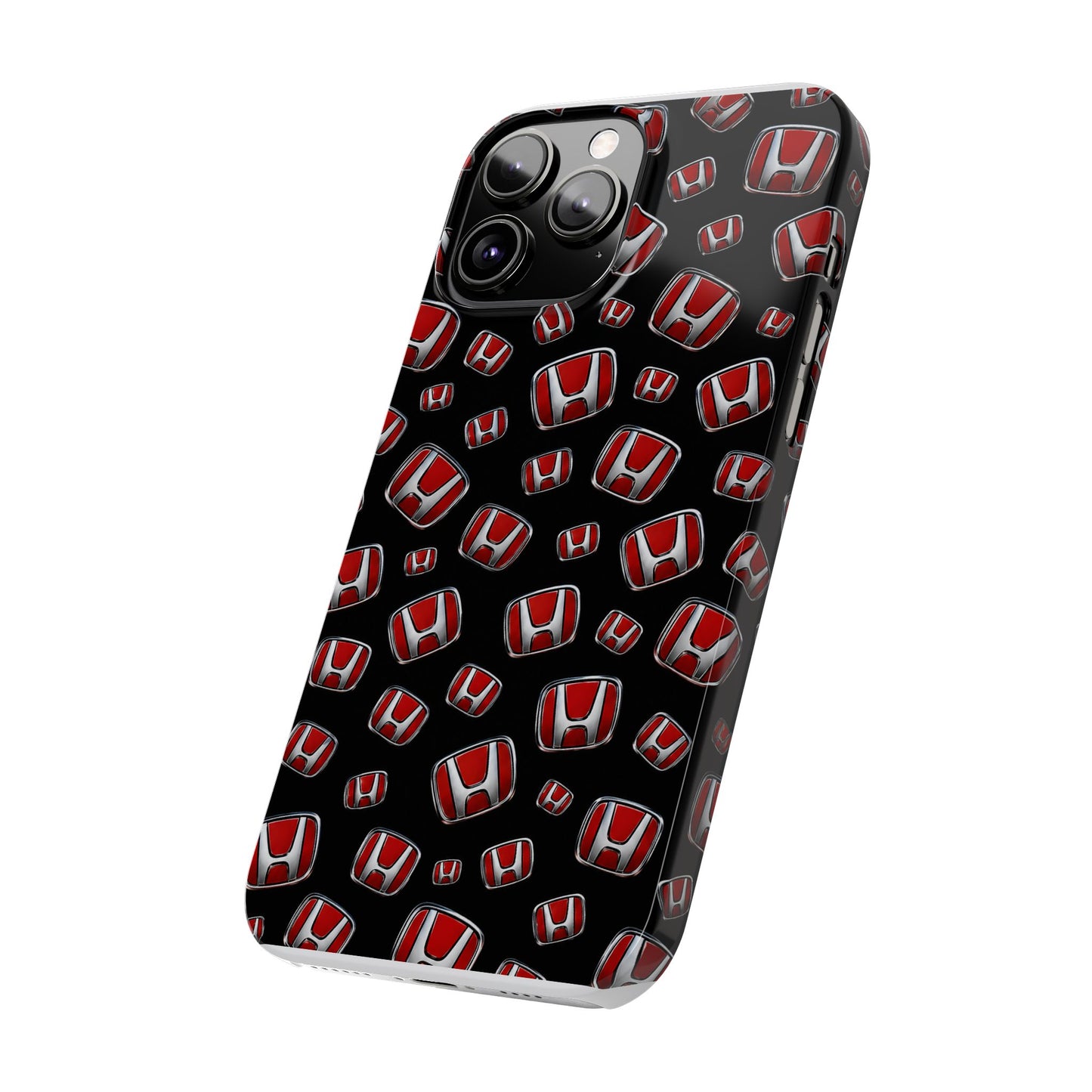 Honda Emblem Pattern Slim Phone Case — Red Logo