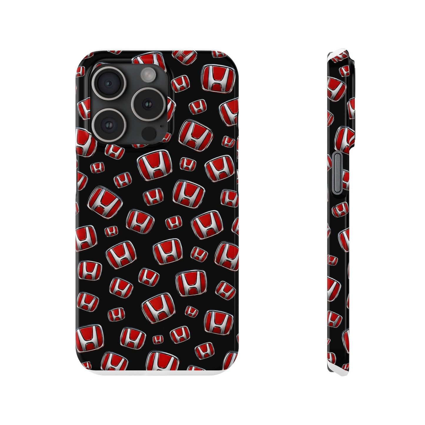 Honda Emblem Pattern Slim Phone Case — Red Logo