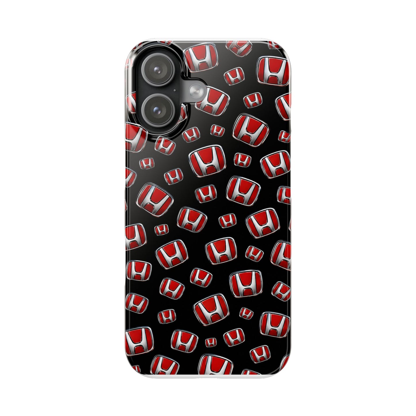 Honda Emblem Pattern Slim Phone Case — Red Logo