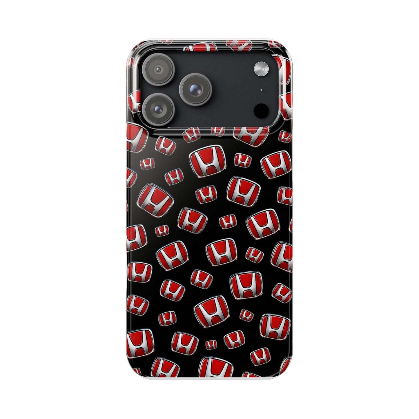 Honda Emblem Pattern Slim Phone Case — Red Logo