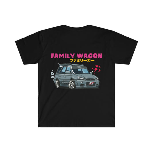 Family Wagon Cartoon T-Shirt